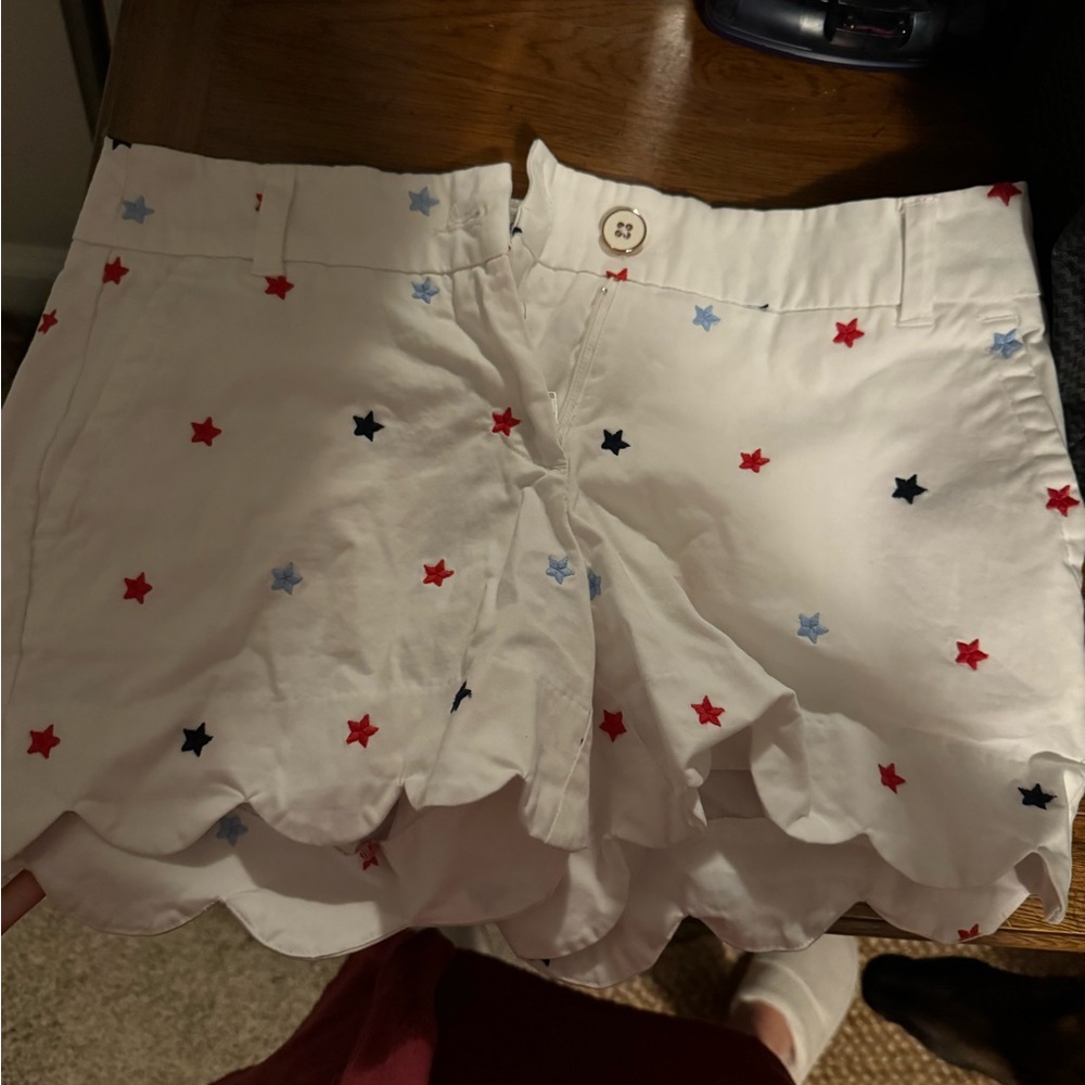 Crown and ivy red white and blue star shorts